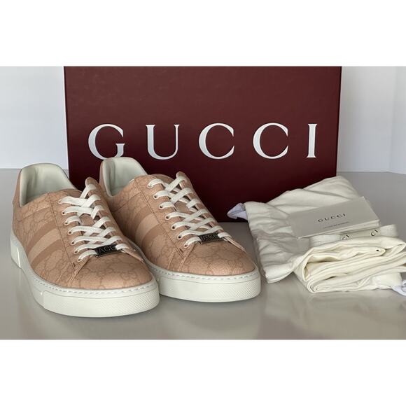 Gucci Women’s GG Supreme Ace Tonal Web Sneakers 9.5 US (39.5 Euro) 812026 NIB - Picture 14 of 15